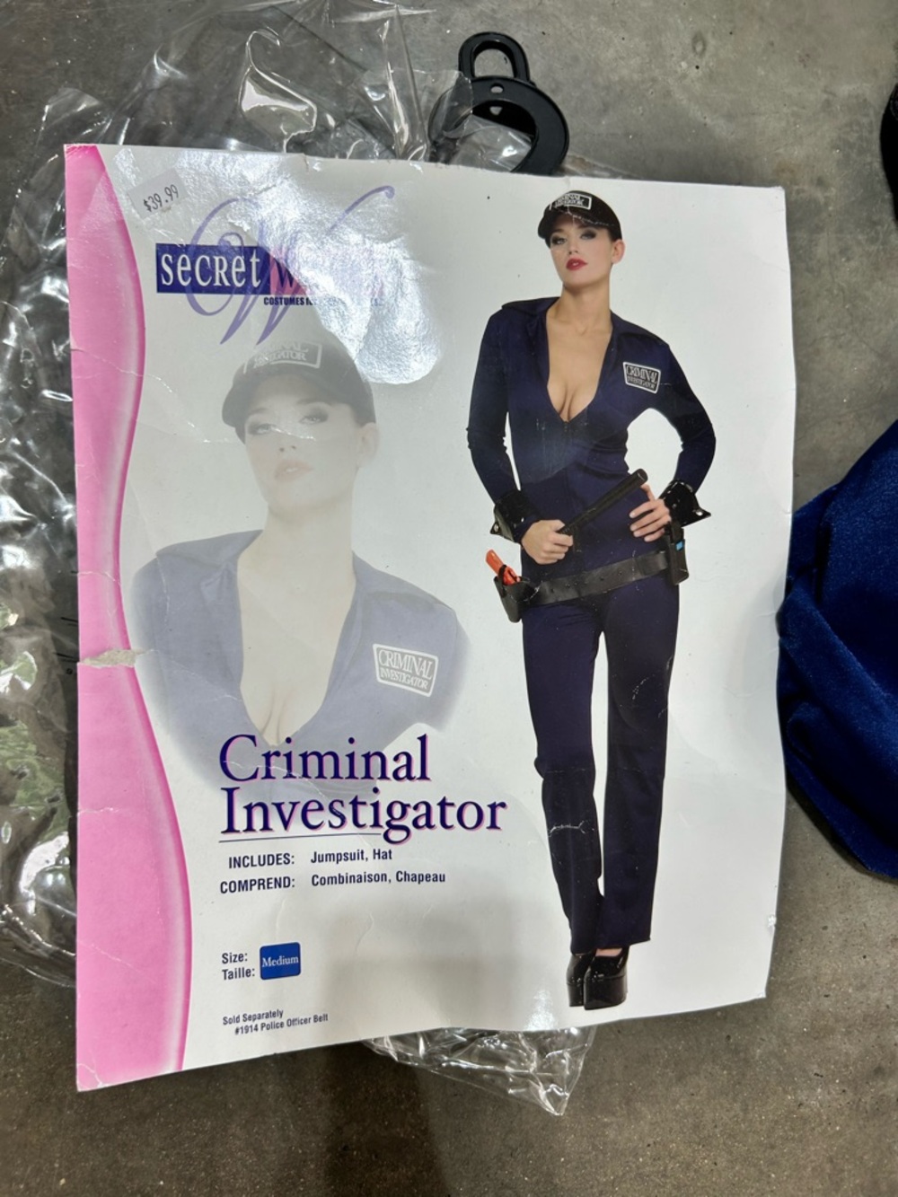 Secret Wishes Sexy Criminal Investigator Police Cop CSI Costume Adult Size Small